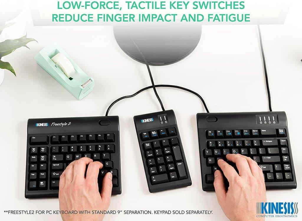 Ergonomic keyboard kinesis freestyle2 officesolutionpro split separation