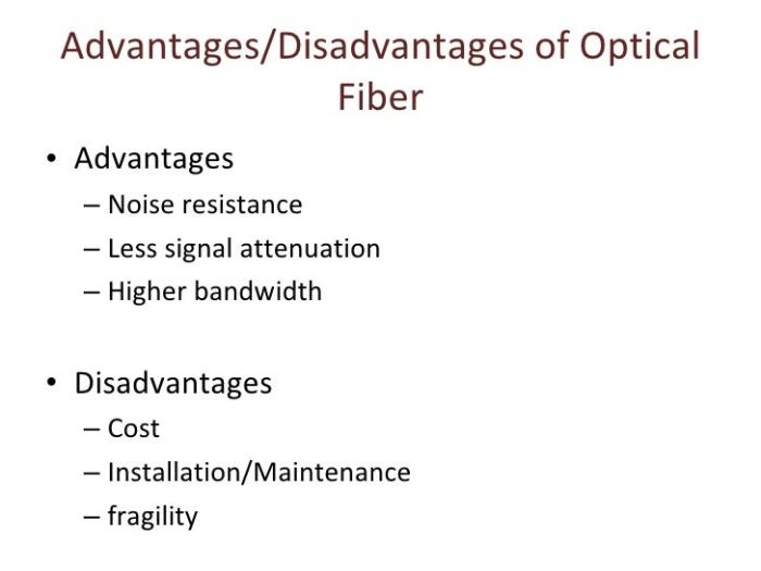 Kelebihan dan kekurangan penggunaan kabel fiber optik untuk jaringan internet