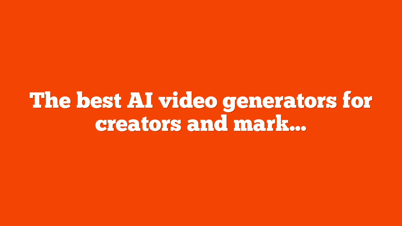 AI generative terbaik untuk membuat video marketing berkualitas tinggi.